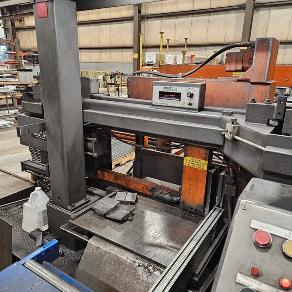 14" x 20" Hem #DC-1420HA-C, dual column fully automatic band saw, hydraulic clamping, 2 post, (3) vises, 2009 - Image 4