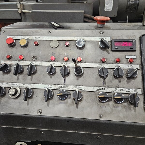 14" x 20" Hem #DC-1420HA-C, dual column fully automatic band saw, hydraulic clamping, 2 post, (3) vises, 2009 - Image 6