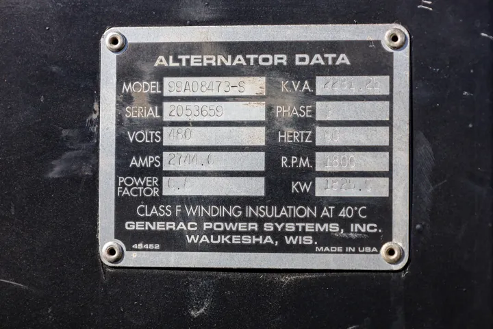 1825 KW Generac #99A08473-S, diesel generator set, 1998, #091552 - Image 6