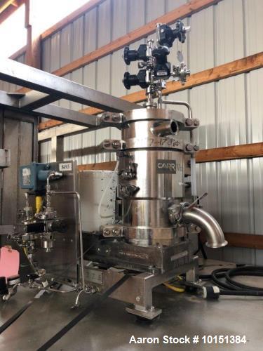Carr #9004PLT, Pilot Varifuge Solid Bowl Centrifuge, Stainless Steel, 40/FV psi @ 300 F Internal, 100/FV psi - Image 2