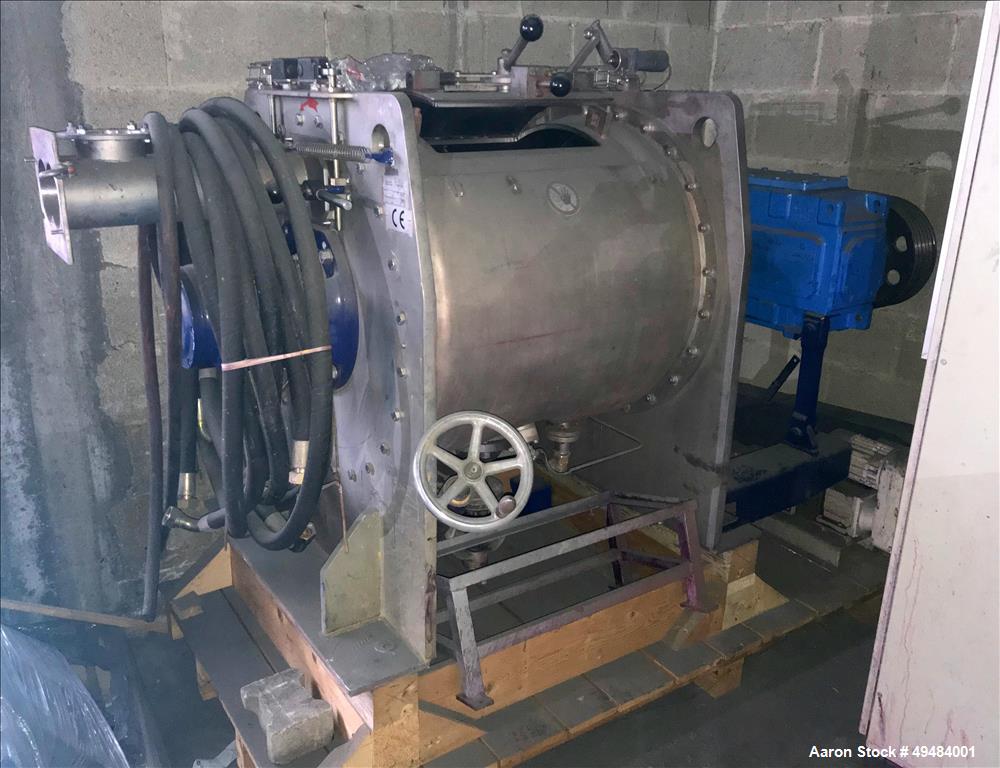 Draisewerke #TK-400, Plow Mixer/Dryer, Stainless Steel, 10.6 cu.ft. work capacity, 14.12 cu.ft. total - Image 1