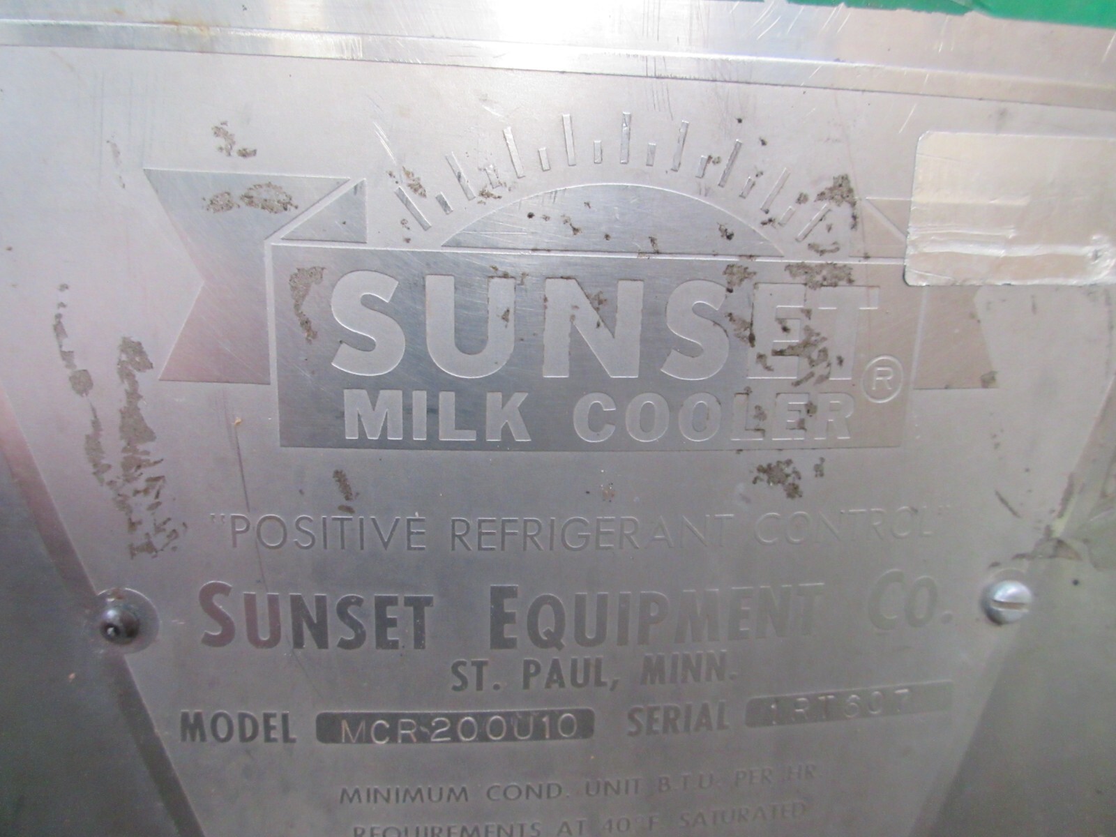 Sunset #MCR200U10, Refrigerated milk cooler w/milk master agitator drive - Image 6