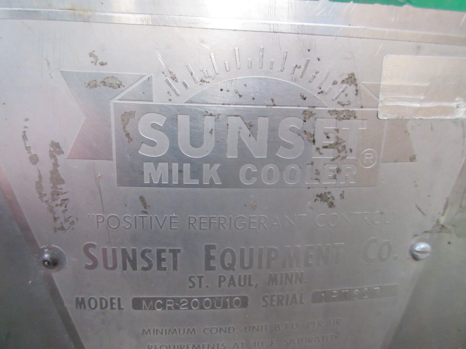 Sunset #MCR200U10, Refrigerated milk cooler w/milk master agitator drive - Image 6