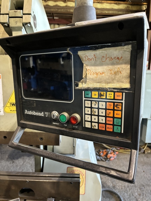 100 Ton, Accurpress #710012, 12' overall, Hurco 7 CNC Back Gauge, one owner, 1995, Tag #16381 - Image 2