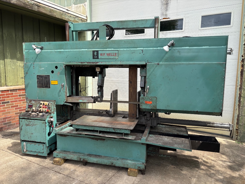 40" x 25" W.F. Wells #B25-2, semi-auto horizontal band saw, 2" blade width, 1998 - Image 7