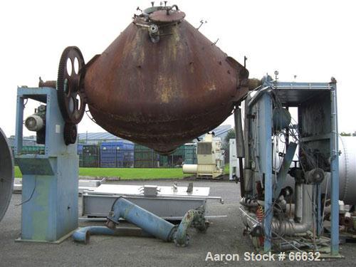 Henkhaus, Stainless Steel Double Cone Vacuum Dryer, 8000 liter capacity, 118" diameter x 39" straight side x - Image 1