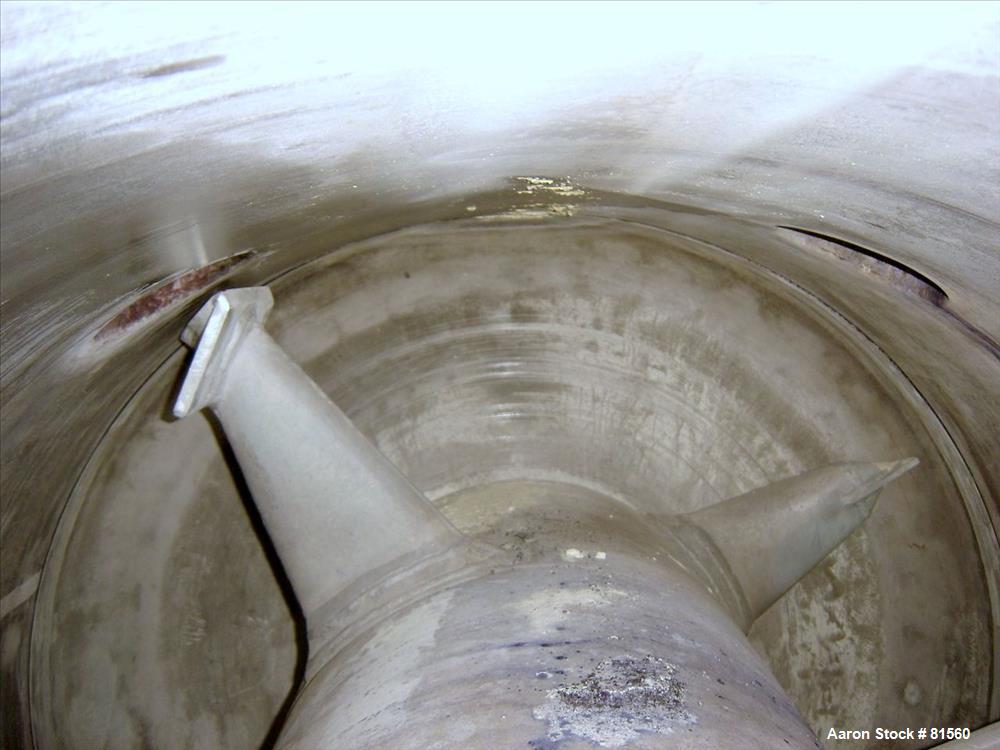 Vevey, Rotary Vacuum Dryer, 75 cu.ft. work capacity, 52" diameter x 128" straight side, 30/FV psi @ 392 F - Image 3