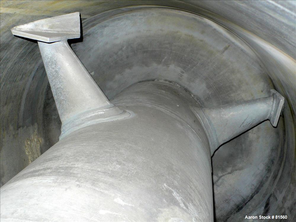 Vevey, Rotary Vacuum Dryer, 75 cu.ft. work capacity, 52" diameter x 128" straight side, 30/FV psi @ 392 F - Image 8