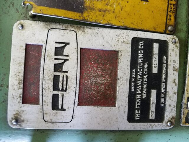 2" Fenn #8, end former, machine mounted controls, parts counter, footswitch cycle start - Image 4