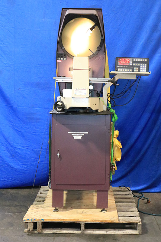 14" Scherr-Tumico #20-3650, optical comparator, erect image, QC 2000 digital read out w/ programmable geo - Image 1
