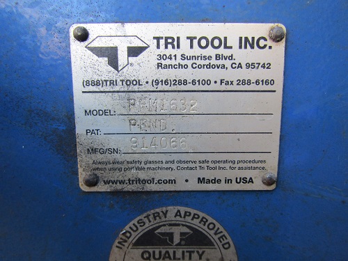 16" to 32" Tri Tool #PFM1632 Pipemaster beveling machine, 16"-32" - Image 6