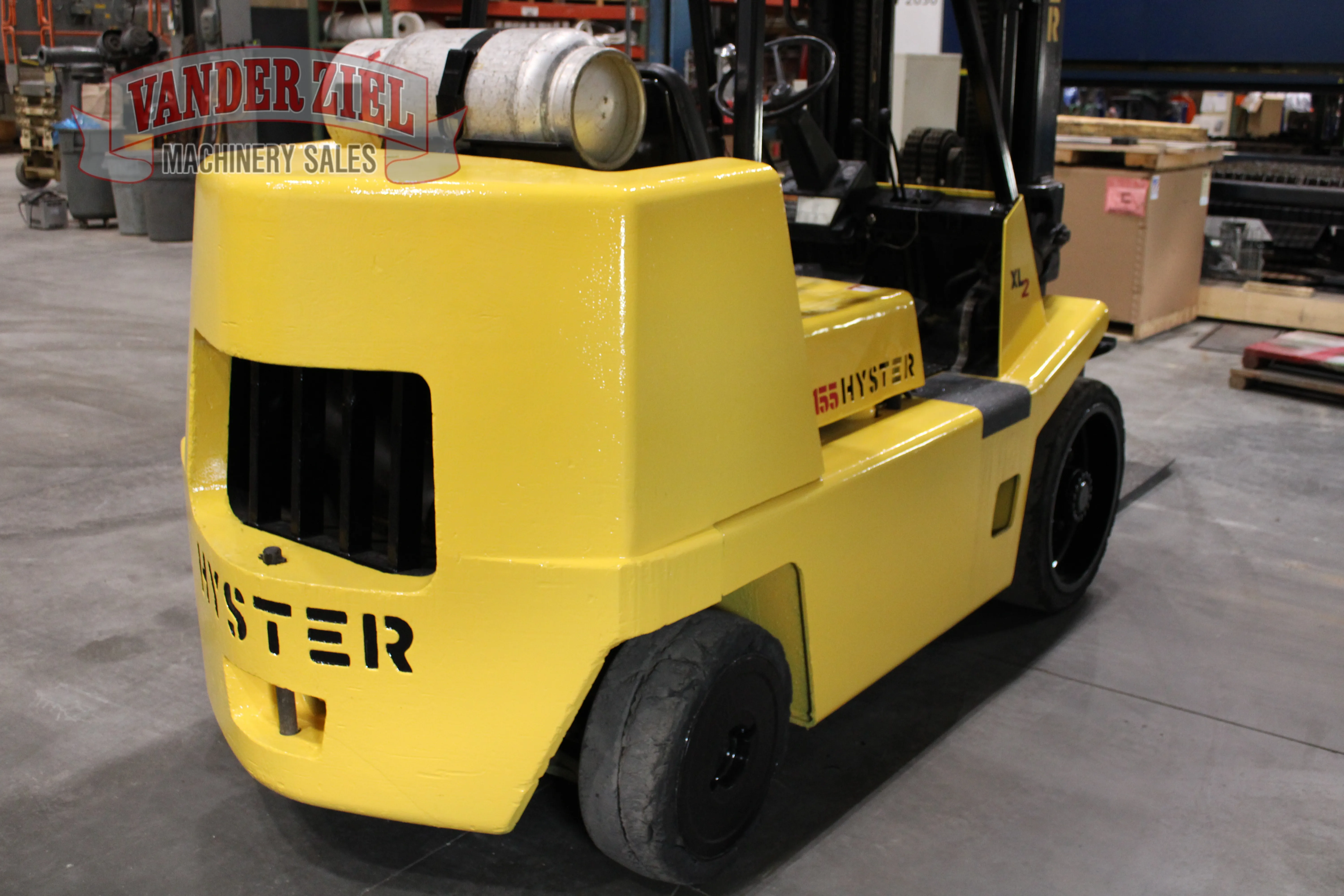 14700 lb. Hyster #S155XL, LPG forklift, 181" load height, 98" mast height, hard tire - Image 3