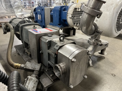 Fristam #FL2751, positive displacement pump, 2" dia. inlet/outlet, 5 HP motor, mounted on Stainless Steel - Image 3