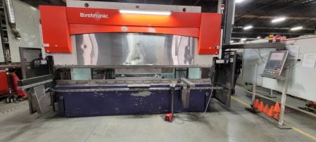 220 Ton, Bystronic #PR200X4100, press brake with CNC Back Gauge, 13.5'OA, 8.46" stroke, 2006 - Image 2