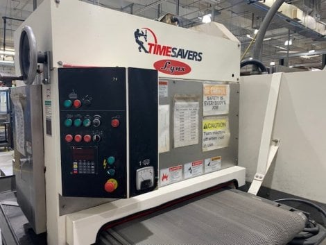 37" x 60" Timesavers #Lynx-37MWT-DB-60, belt sander, drum head type, 15-45 FPM, 20 HP, 2014 - Image 2