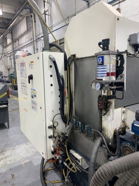 37" x 60" Timesavers #Lynx-37MWT-DB-60, belt sander, drum head type, 15-45 FPM, 20 HP, 2014 - Image 3