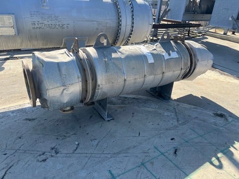 613 sq.ft., 150 psig shell, 75 psig tubes, DCR Construction, Stainless Steel shell & tube heat exchanger, 2007 - Image 1