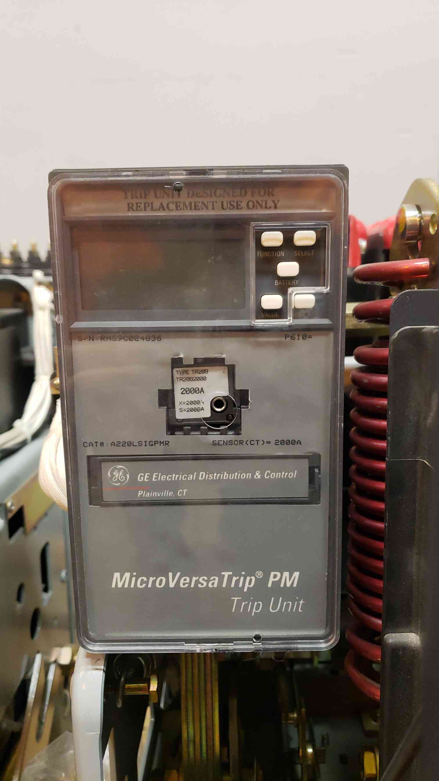 2000 Amps, General Electric #AKRT8D50H1, low voltage power circuit brea, 2000 amp trip A220LSIGPMR MicroVersa - Image 5
