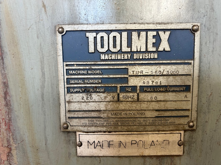 22" x 120" Toolmex #TUR560, engine lathe, 3.5" hole, inch/metric, taper attachment, digital read out, 1995 - Image 9