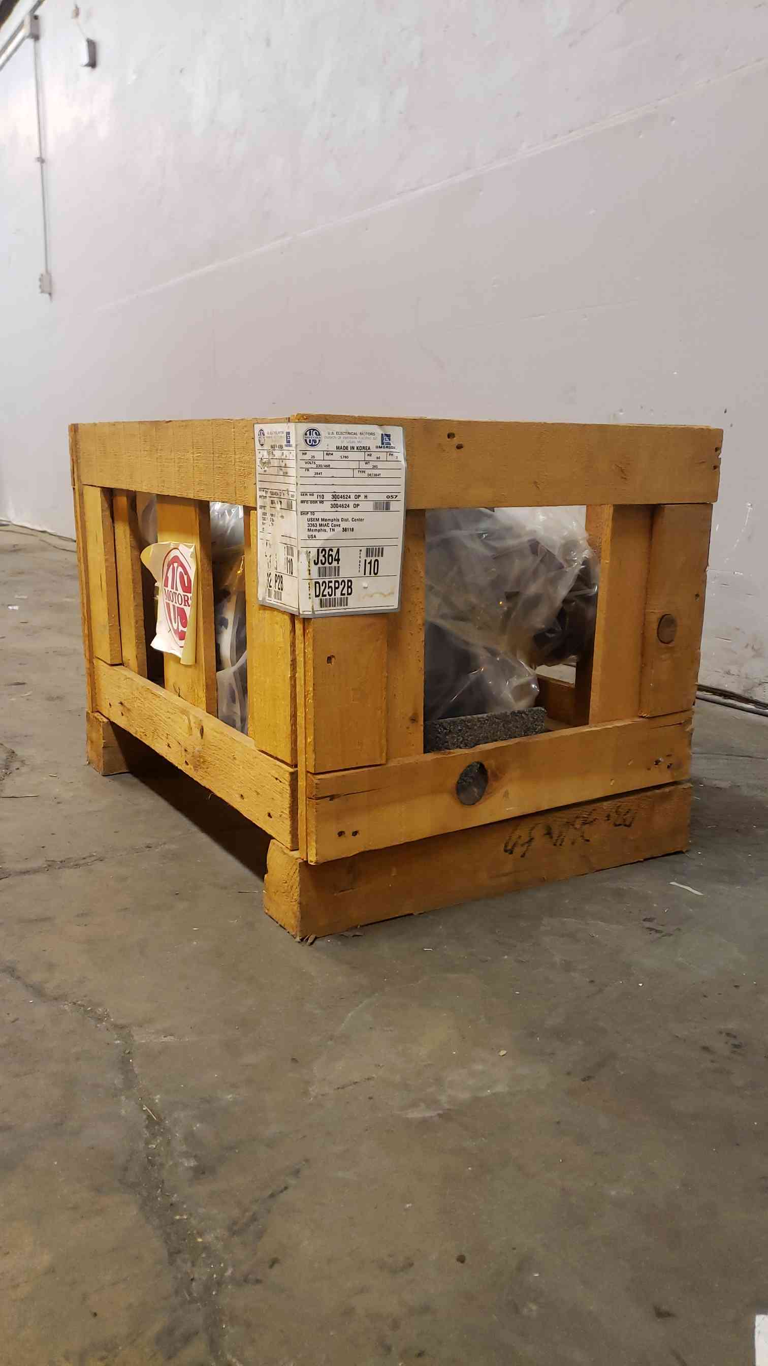 25 HP 1780 RPM US Motors, Frame 284T, 230/460 Volts - Image 2