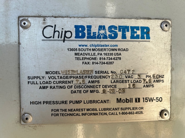 ChipBlaster #J8-1000, high pressure coolant system, 2009 - Image 4