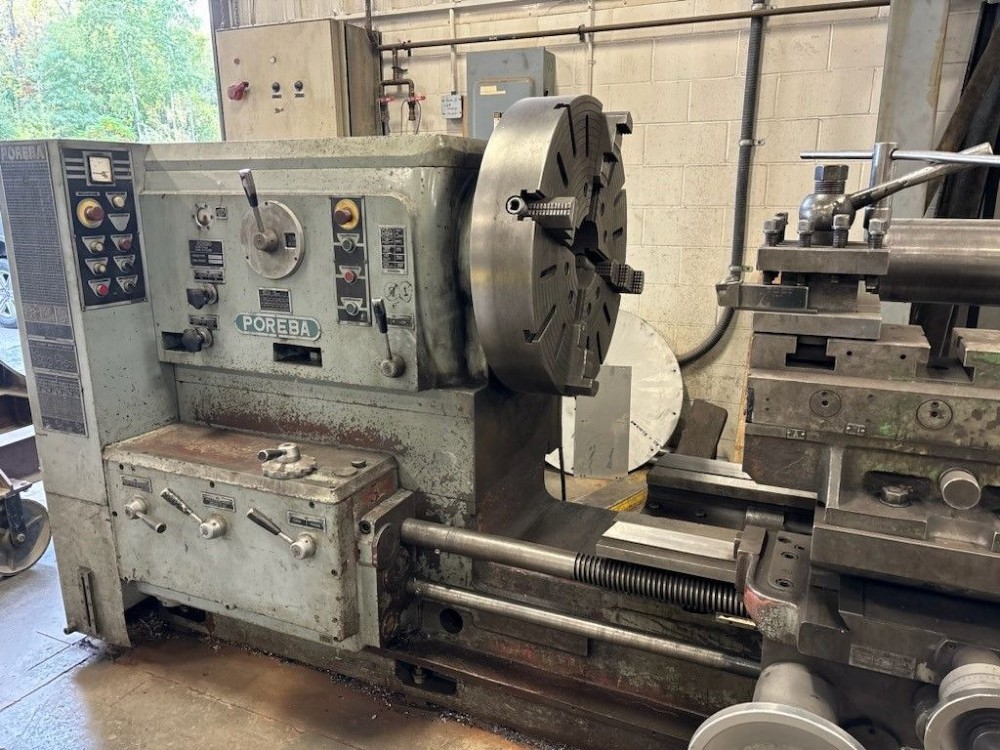 53" x 396" Poreba #TR135-B2/10M, engine lathe, 41" swing over cross slide, 4-jaw 32" chuck, inch/metric, 1994 - Image 4