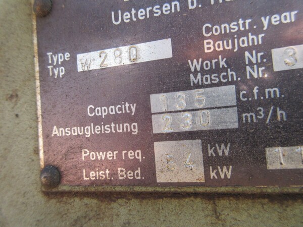 428 psi, Hatlapa #W280 Compressor, 54kW, 1985 - Image 8