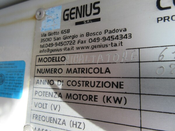 Genius Ribaltatore #61000119, front tipper for boxes, 500 KG capacity, 2011 - Image 8