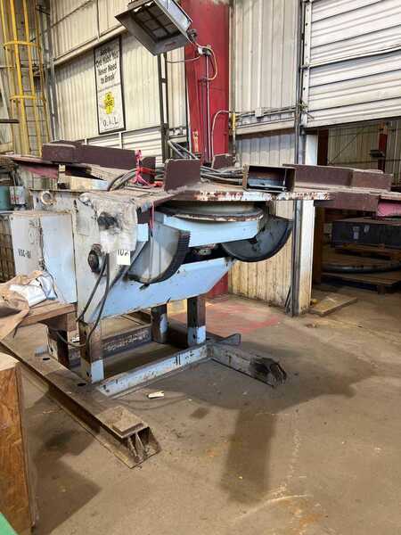 10000 lb. Aronson #HD-100CS, welding positioner, 48" x48" table, 135&deg; tilt table, jog Control, 1977 - Image 4