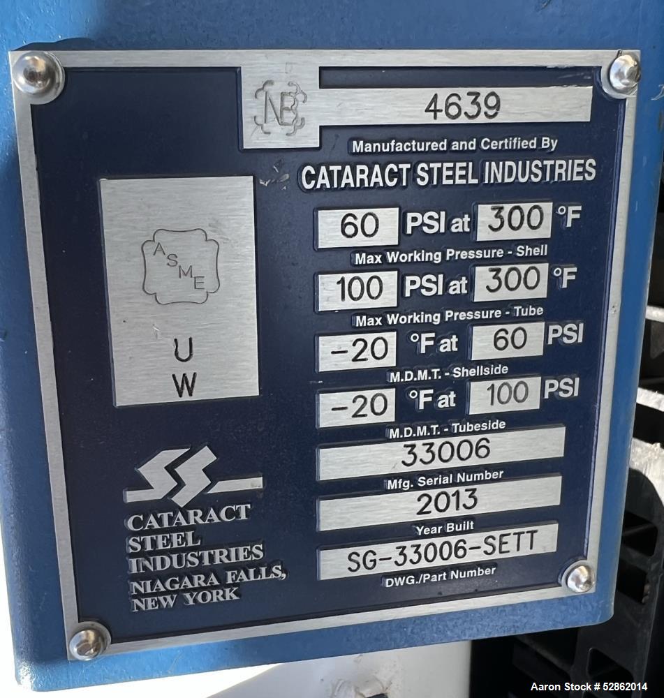 21.2 sq.ft., Cataract Steel Industries Shell and Tube Heat Exchanger, 100 psi - Image 7