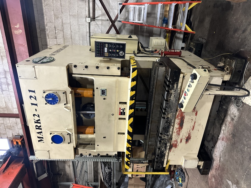 121 Ton, Sutherland #Mark-2-121, OBS gap frame press, 3" stroke, 14.96" die space, 45-90 SPM, 2000 - Image 2