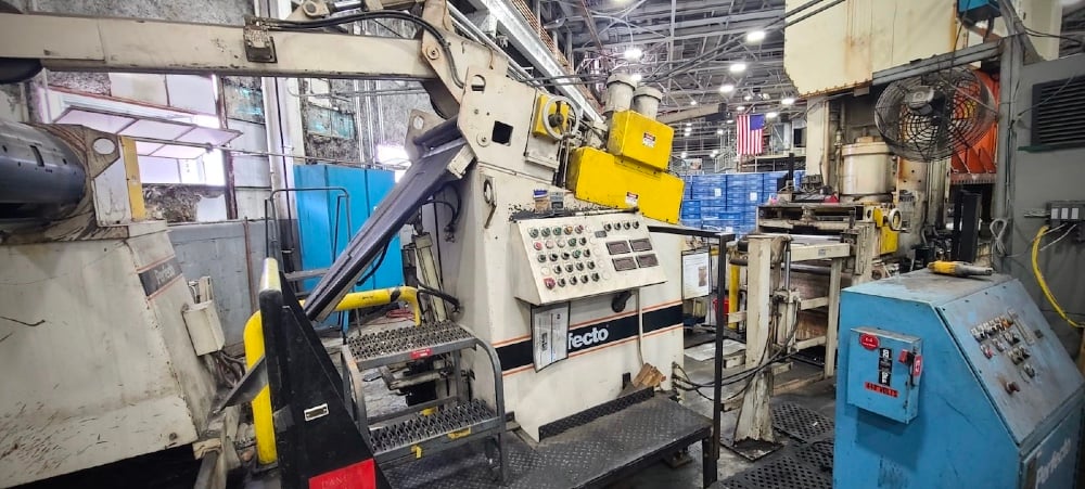 30" x .125" Perfecto #RS20-30B, coil reel with coil car, 20000 lb., Perfecto Servo feedline - Image 2