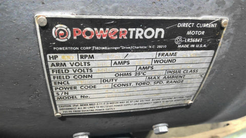 20 HP 1750 RPM Powertron 3660F450B01, Frame 366AT, 500 VA, 150/300 VF - Image 9