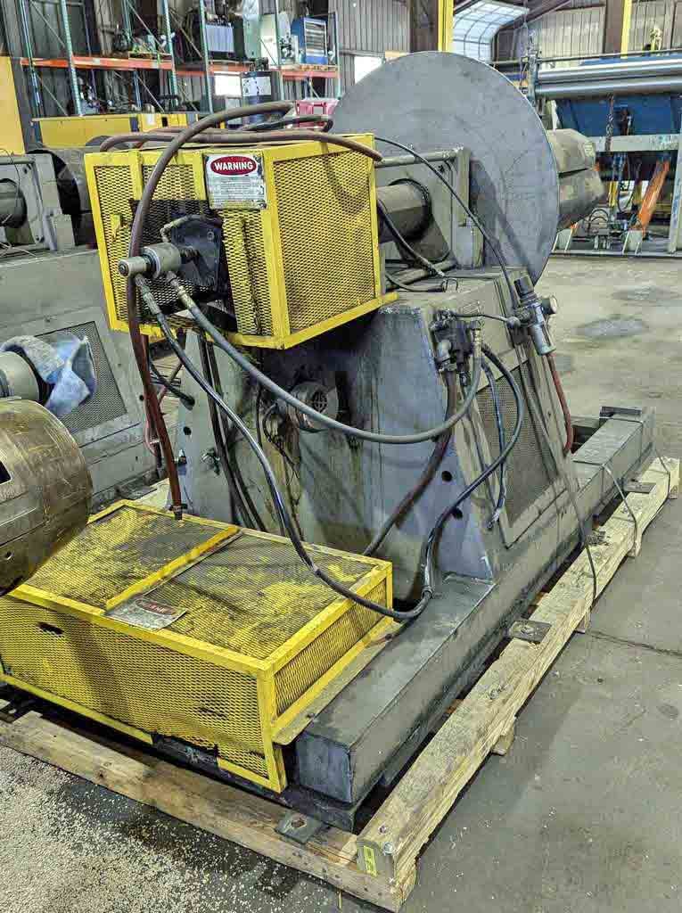10000 lb. Roll Form #456, uncoiler, 48" width, 18"-22" expansion, 72" O.D., 42" passline, 1979 - Image 3
