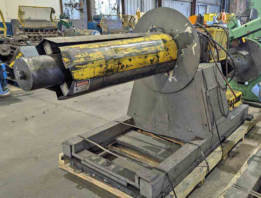 10000 lb. Roll Form #456, uncoiler, 48" width, 18"-22" expansion, 72" O.D., 42" passline, 1979 - Image 4