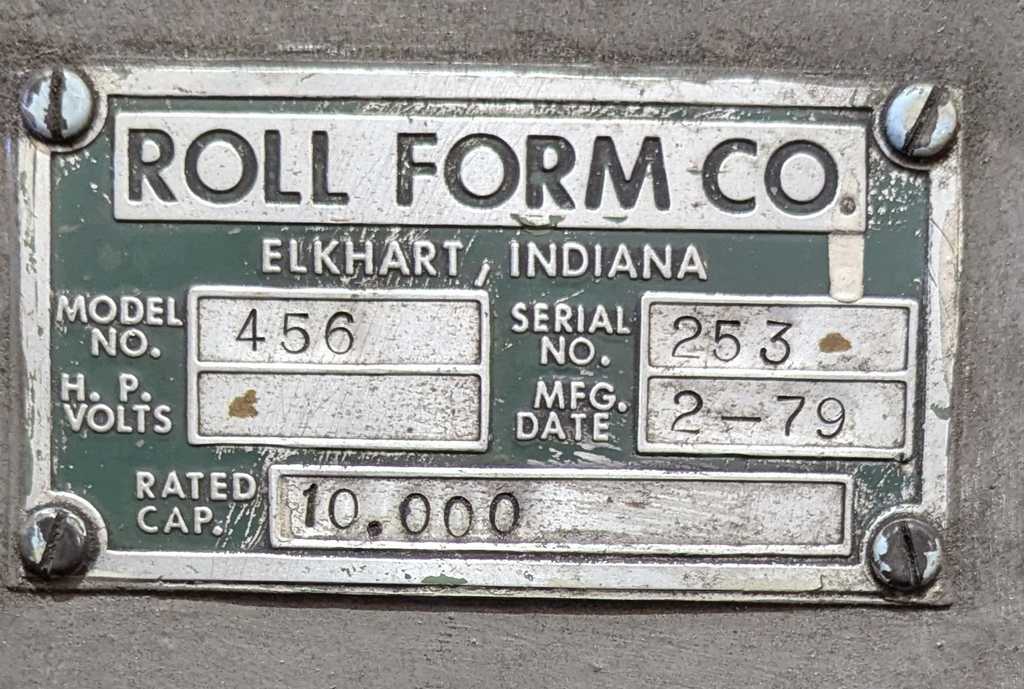 10000 lb. Roll Form #456, uncoiler, 48" width, 18"-22" expansion, 72" O.D., 42" passline, 1979 - Image 6