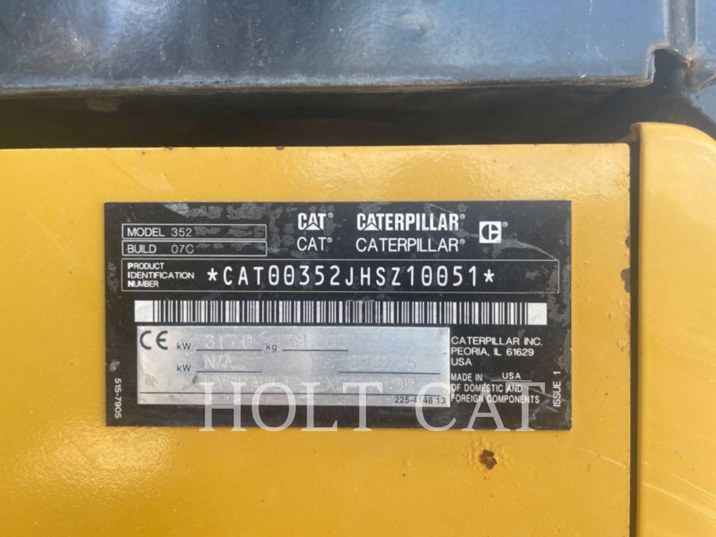 Caterpillar 352 11 TC, Crawler Excavator, 2578 hours, S/N: HSZ10051, 2021 - Image 6