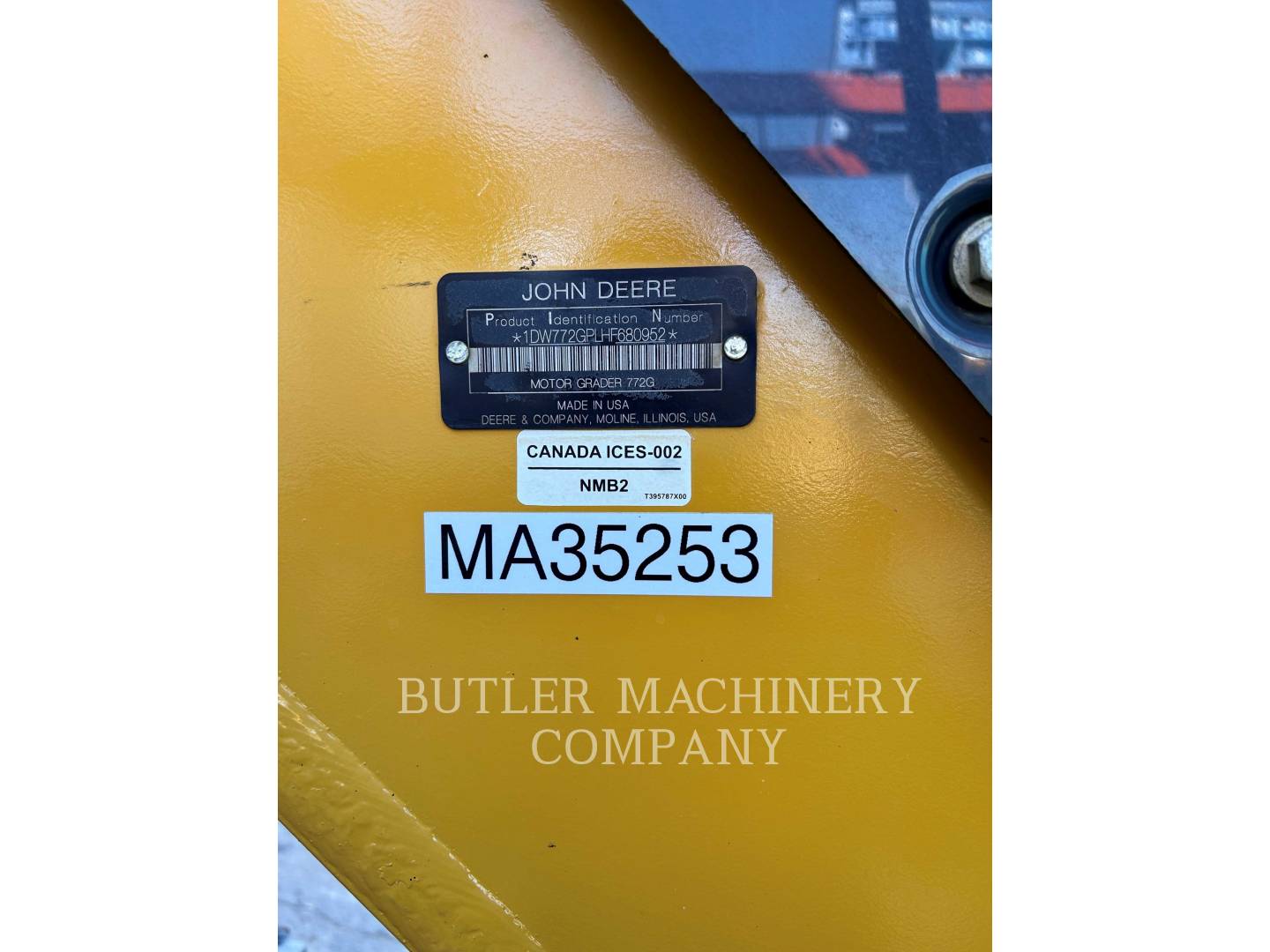 Deere &Co 772GP, Motor Grader, 6860 hours, S/N: 1DW772GPLHF680952, 2017 - Image 6