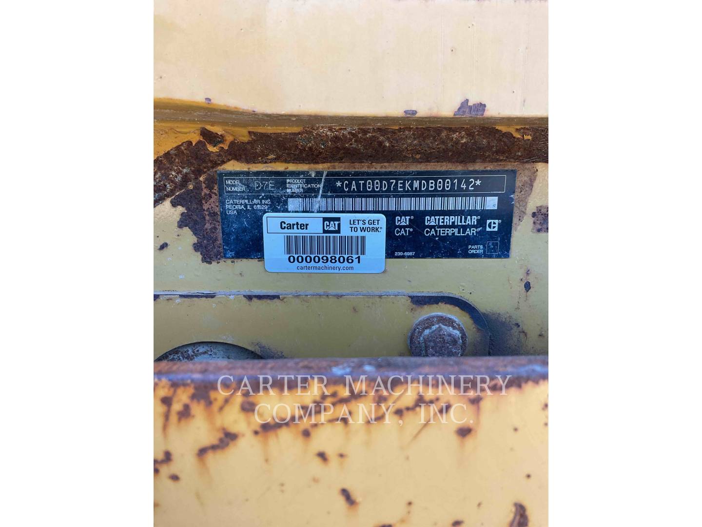 Caterpillar D7E, Crawler Dozer, 13198 hours, S/N: MDB00142, 2010 - Image 6