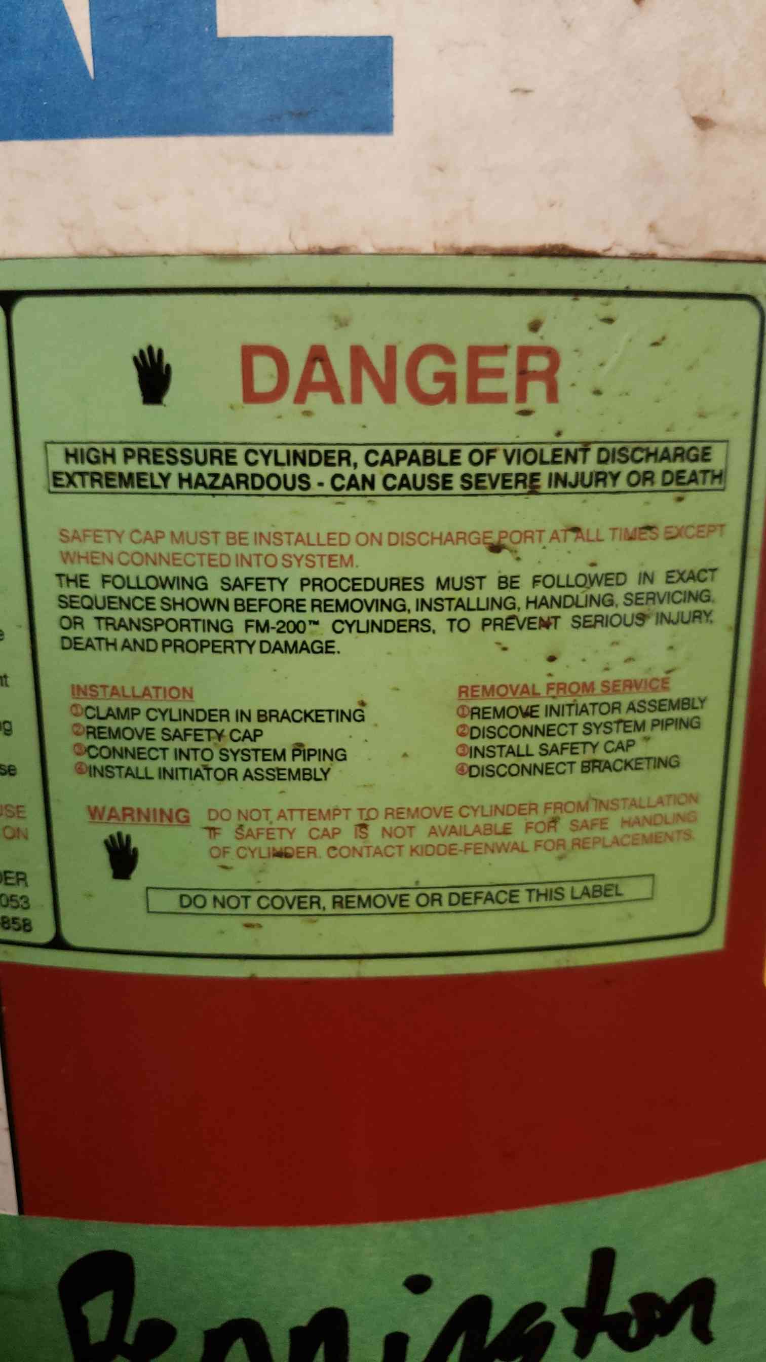 400 lbs. Fenwal, Fire Suppression System, FM-200 Agent - Image 3