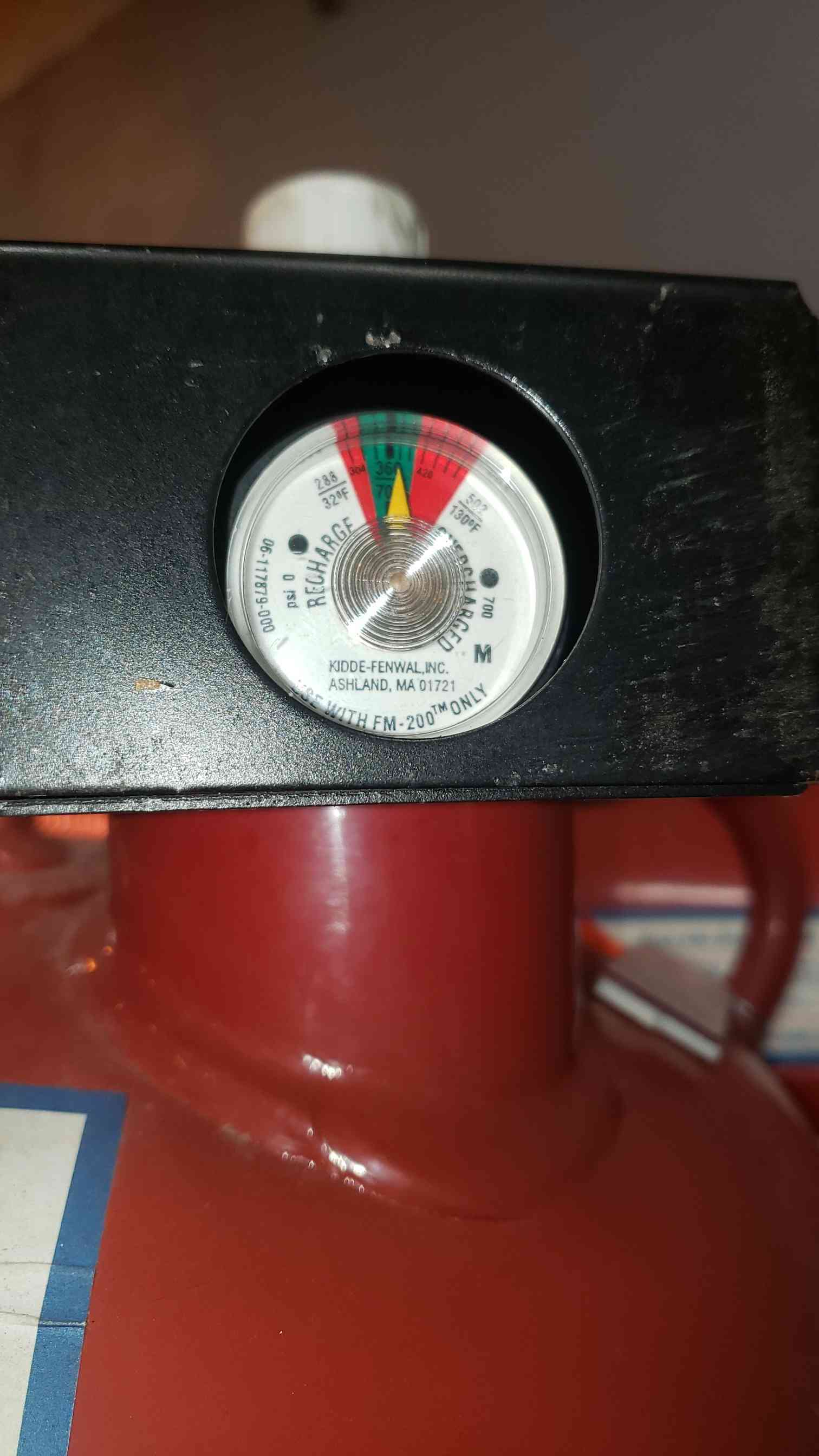 275 lbs. Fenwal, Fire Suppression Tank, FM-200 Agent, 130 F max temp., 360 @ 70 F - Image 5