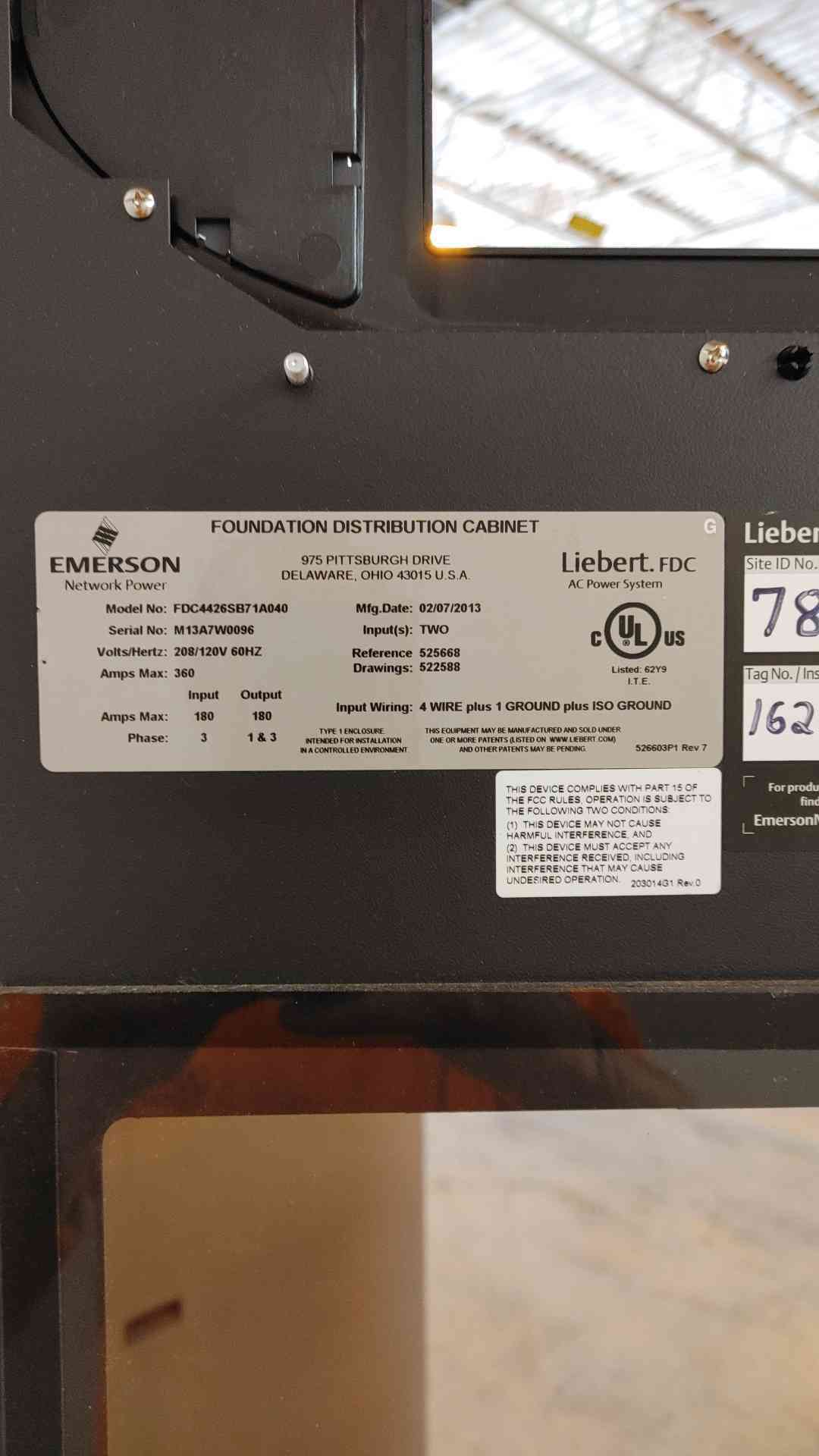 Liebert #FDC4426SB71A040, RPP FDC uninterruptible power supplies System, 4 Wire, 1 & 3 phase, 360 Amps - Image 8