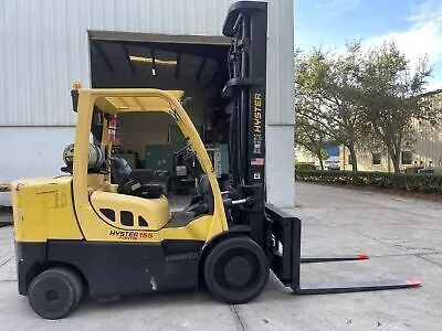 15000 lb. Hyster #S155FT, forklift, 24" lift capacity, 60" fork length, 177" lift height, side shift, 2008 - Image 1