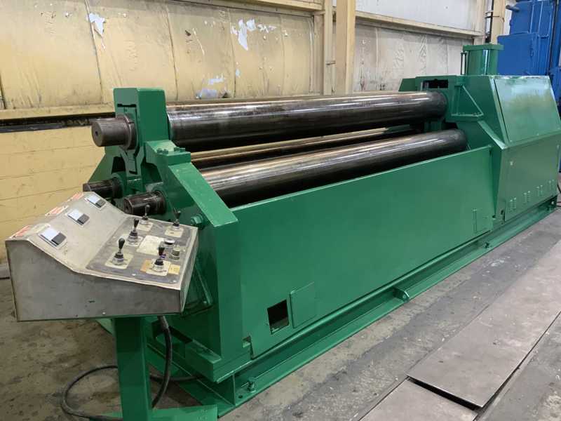 10' x 3/8" American Hercules #25010, plate bending rolls, air drop end, power roll lift - Image 3