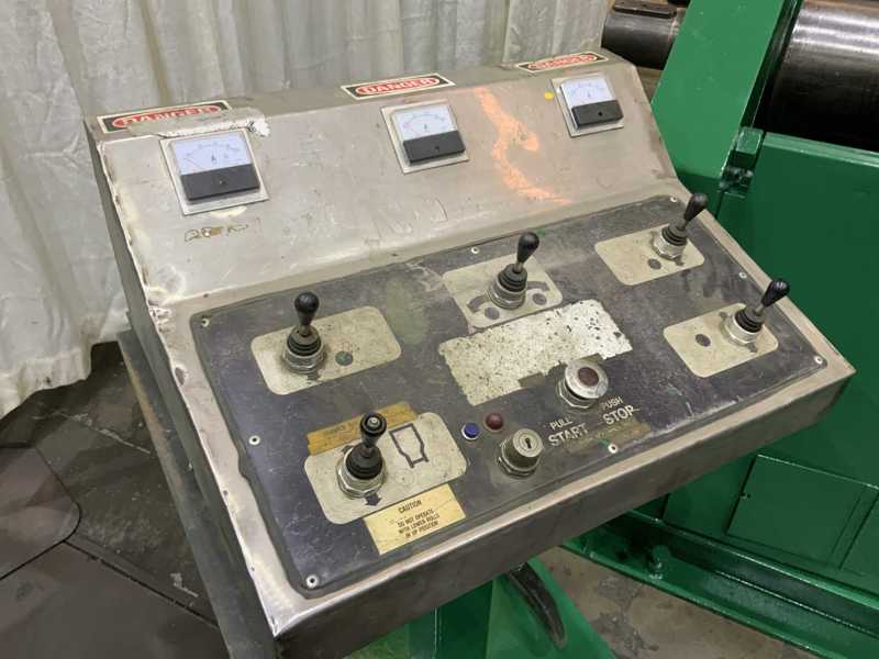 10' x 3/8" American Hercules #25010, plate bending rolls, air drop end, power roll lift - Image 8
