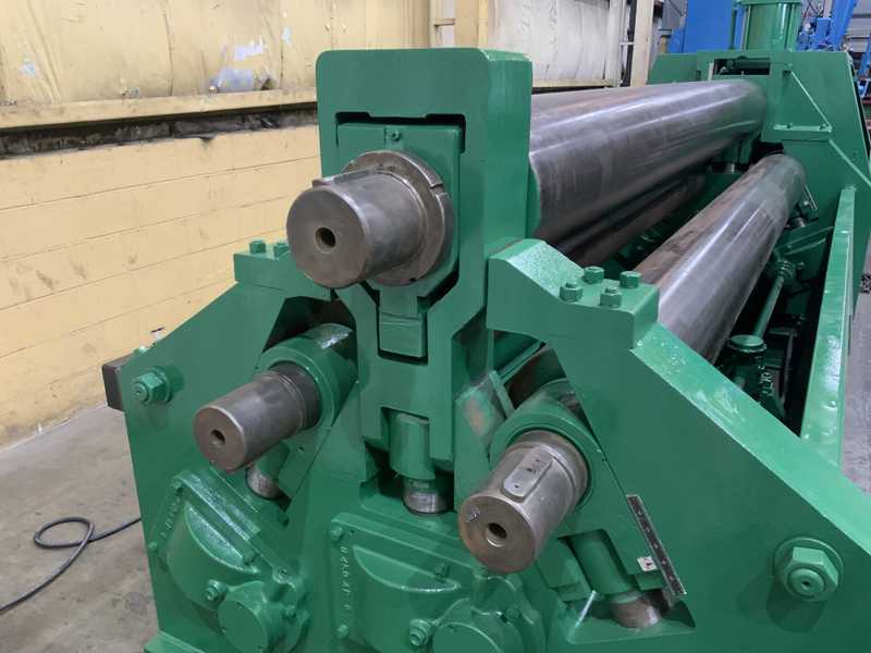 10' x 3/8" American Hercules #25010, plate bending rolls, air drop end, power roll lift - Image 9