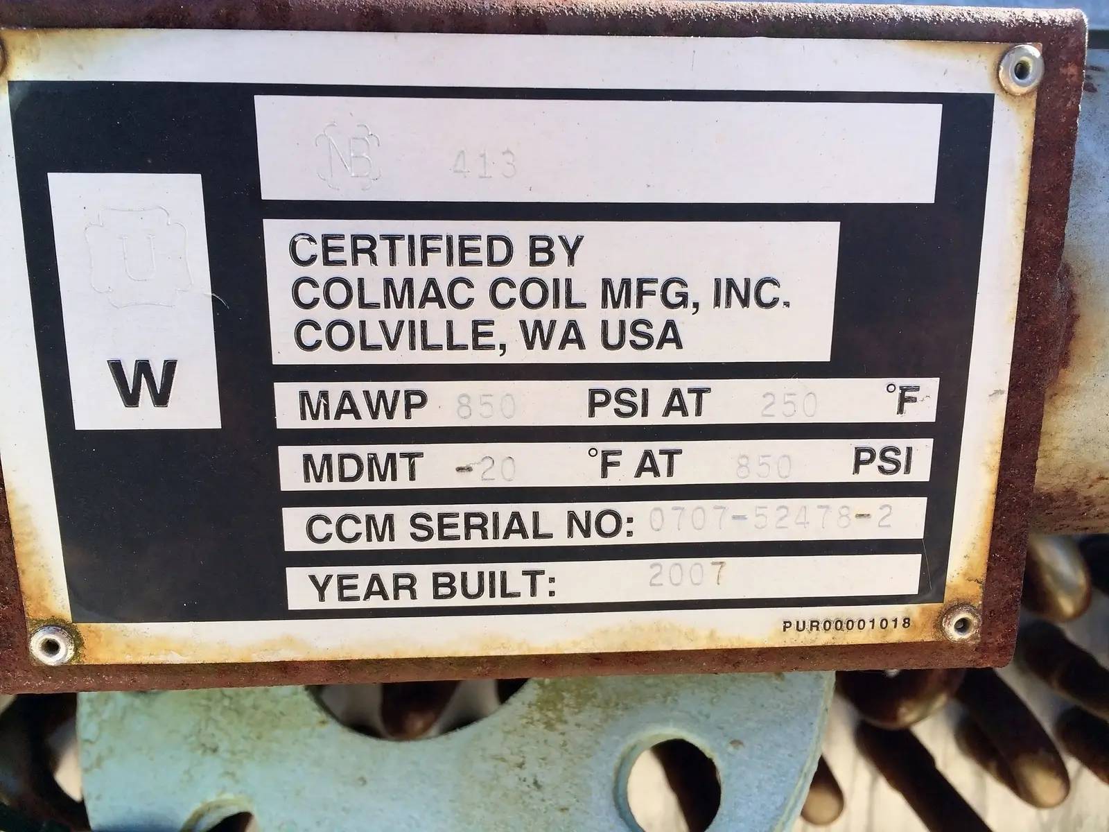 Vilter, air-cooled condenser / cooler, 7 tons, Halocarbon (Freon) refrigerant, 2007 - Image 10