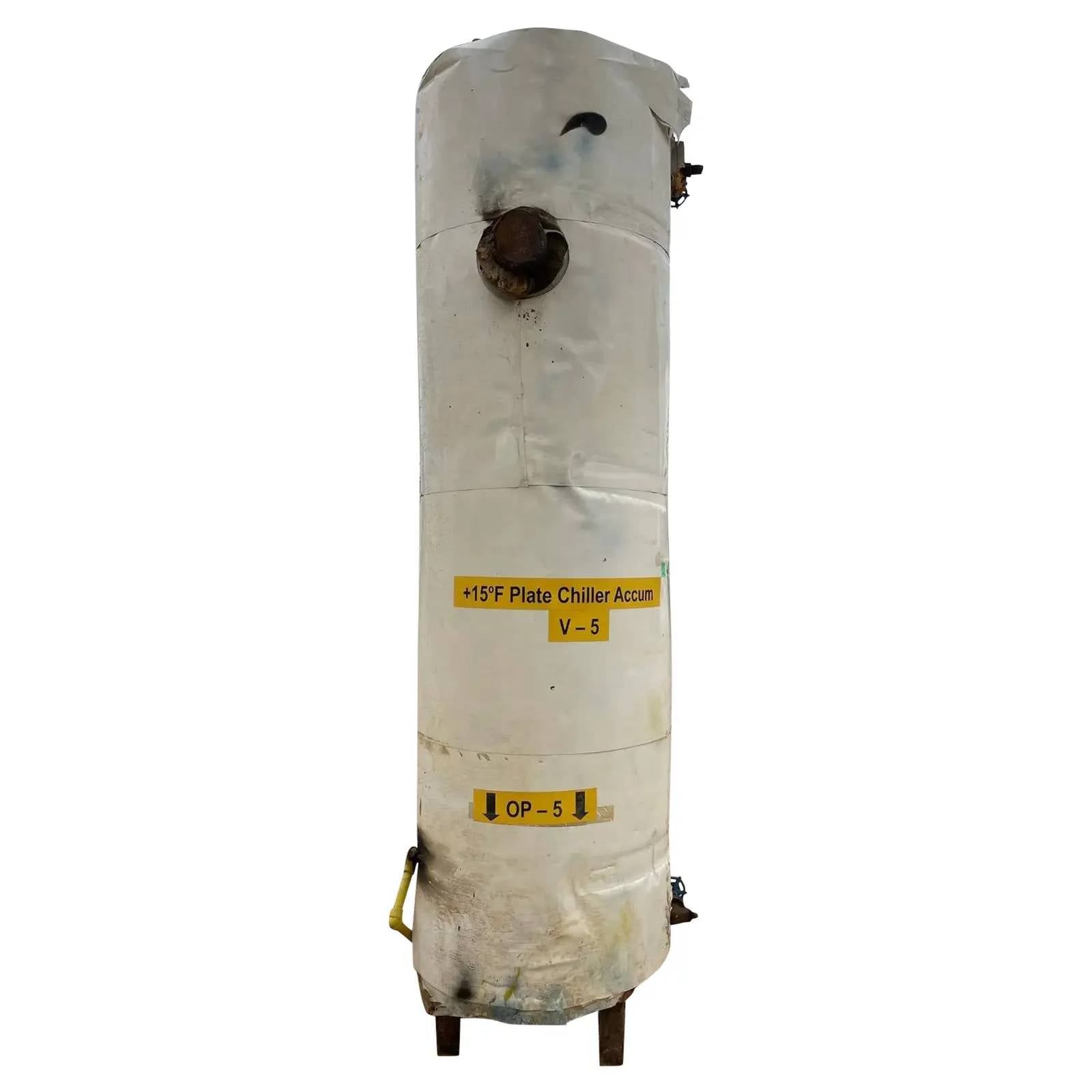 36" diameter x 120" L 635 gallon J.J. Finnigan Industries Inc., vertical ammonia accumulator, ammonia - Image 1