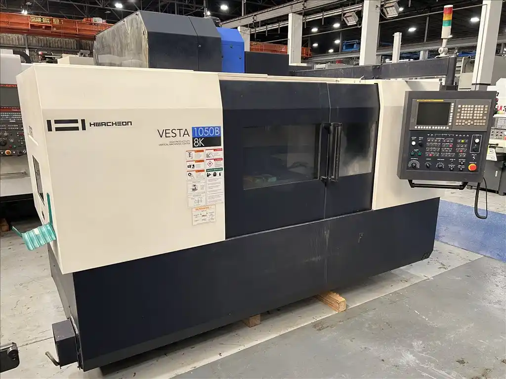 Hwacheon #Vesta-1050B, CNC vertical machining center, Fanuc i, 41.3" X, 23.6" Y, 23.6" Z, 8000 RPM, 30 - Image 2