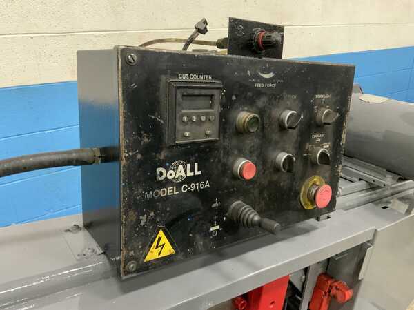 9" x 16" DoAll #C916A, horizontal band saw, 158" x 1" blade, coolant, parts counter, 1997 - Image 8